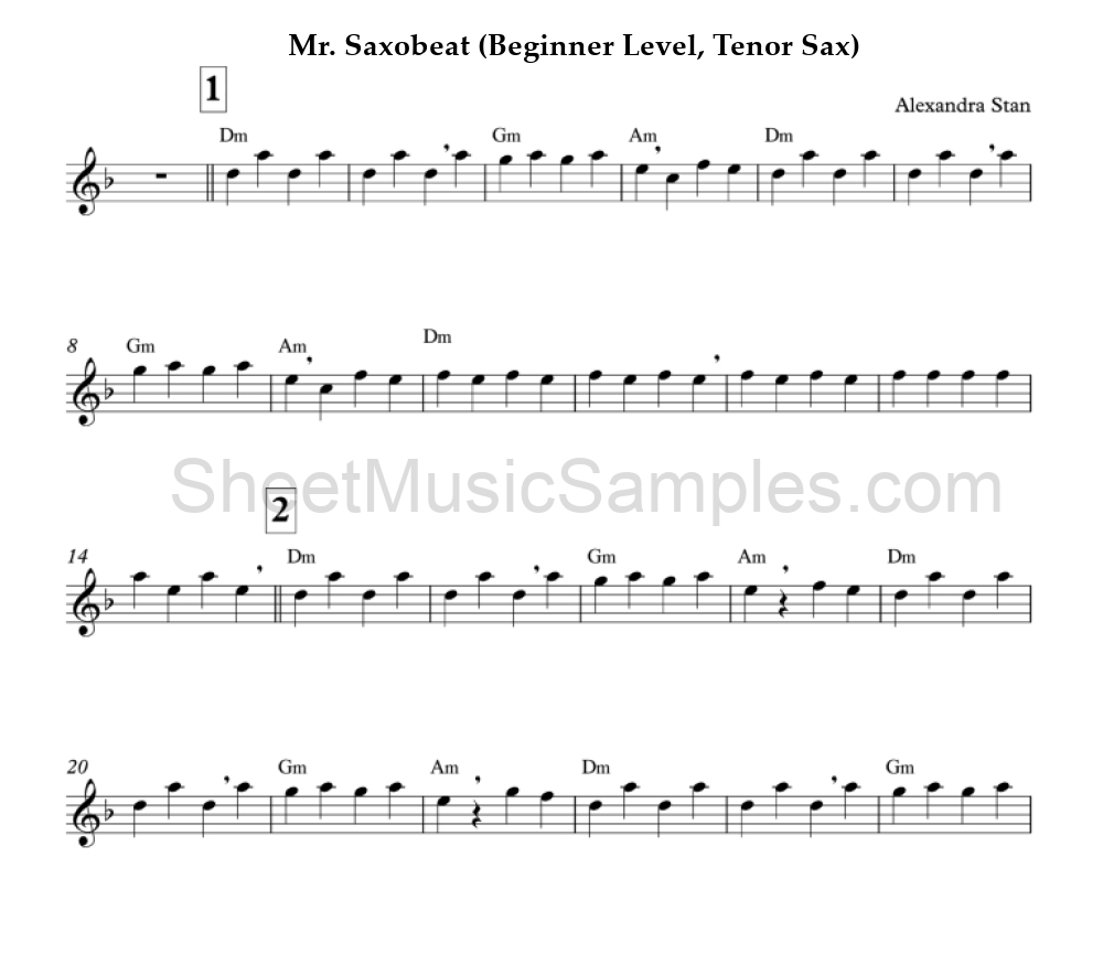 Mr. Saxobeat (Beginner Level, Tenor Sax)