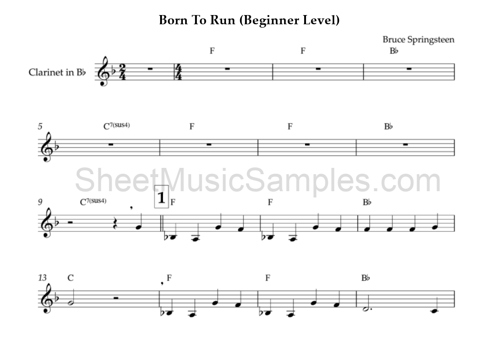 Born To Run (Beginner Level)