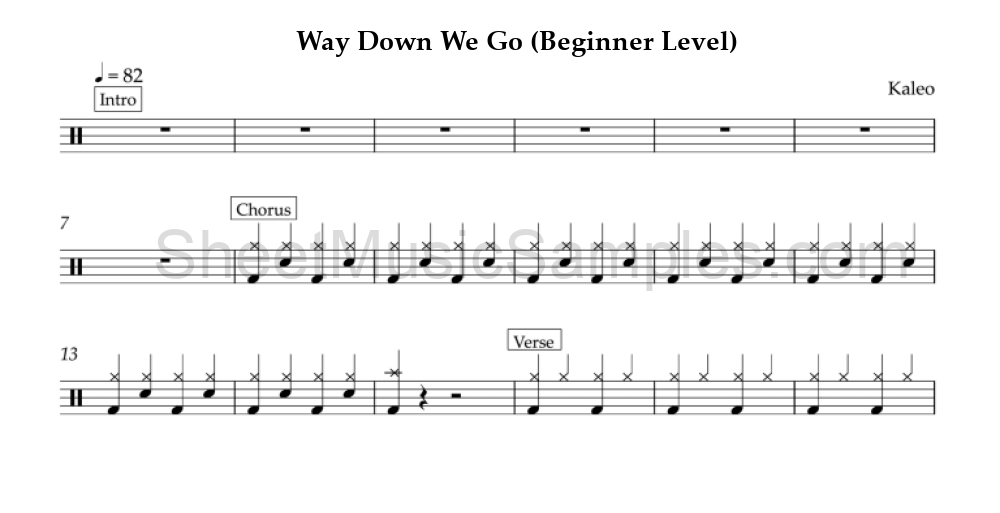 Way Down We Go (Beginner Level)