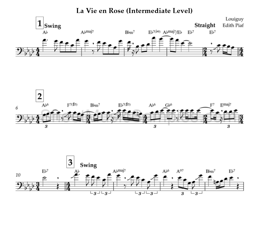 La Vie en Rose (Intermediate Level)