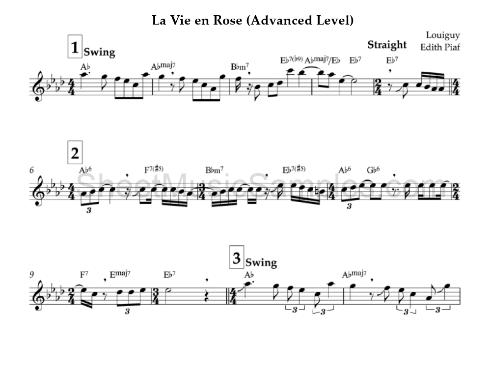 La Vie en Rose (Advanced Level)