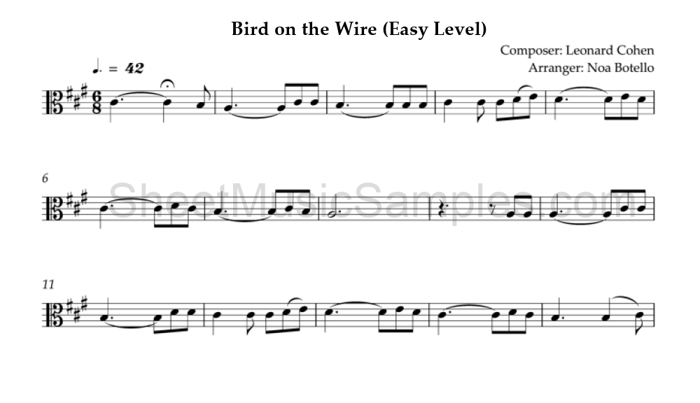 Bird on the Wire (Easy Level)