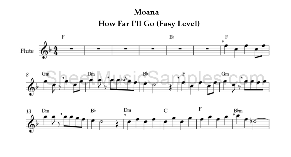 Moana - How Far I'll Go (Easy Level)