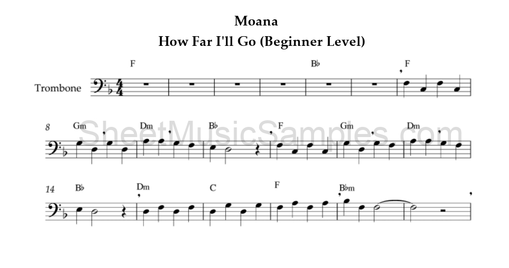 Moana - How Far I'll Go (Beginner Level)