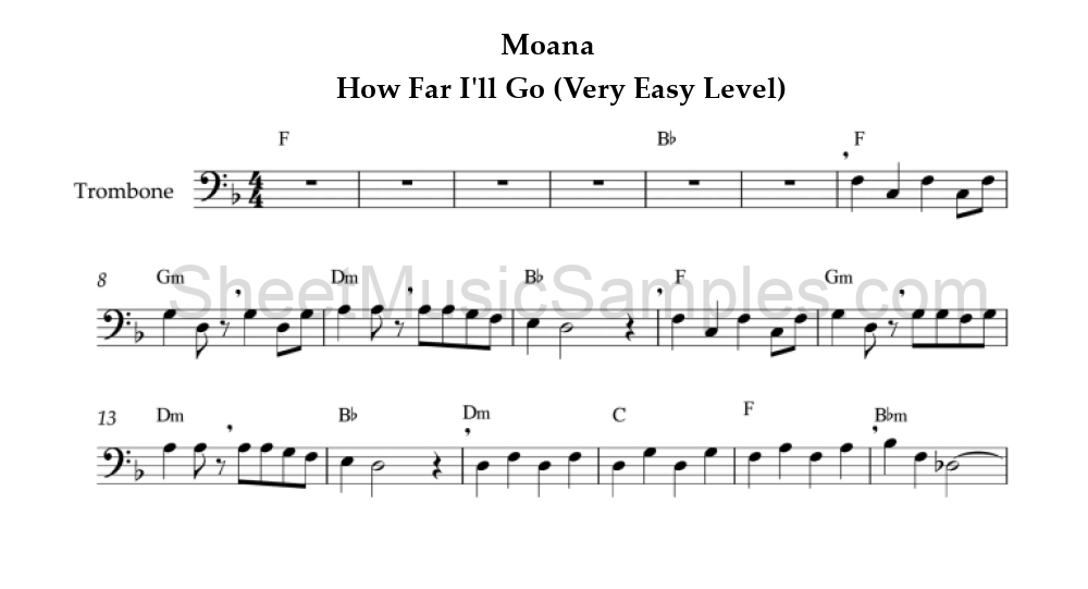 Moana - How Far I'll Go (Very Easy Level)