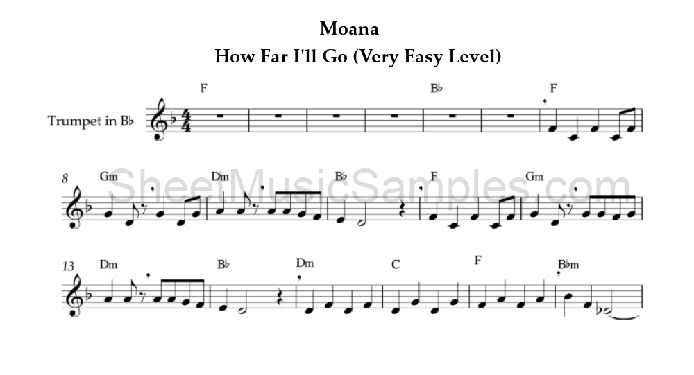 Moana - How Far I'll Go (Very Easy Level)