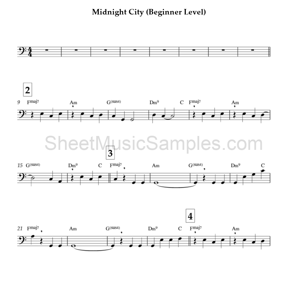 Midnight City (Beginner Level)