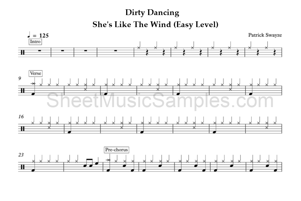 Dirty Dancing - She's Like The Wind (Easy Level)