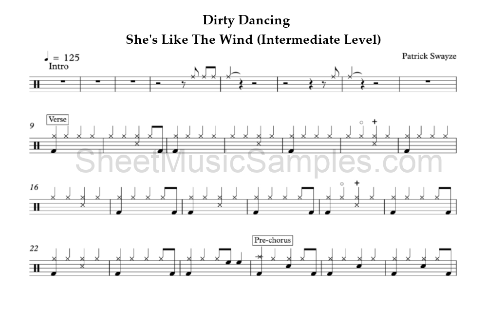 Dirty Dancing - She's Like The Wind (Intermediate Level)