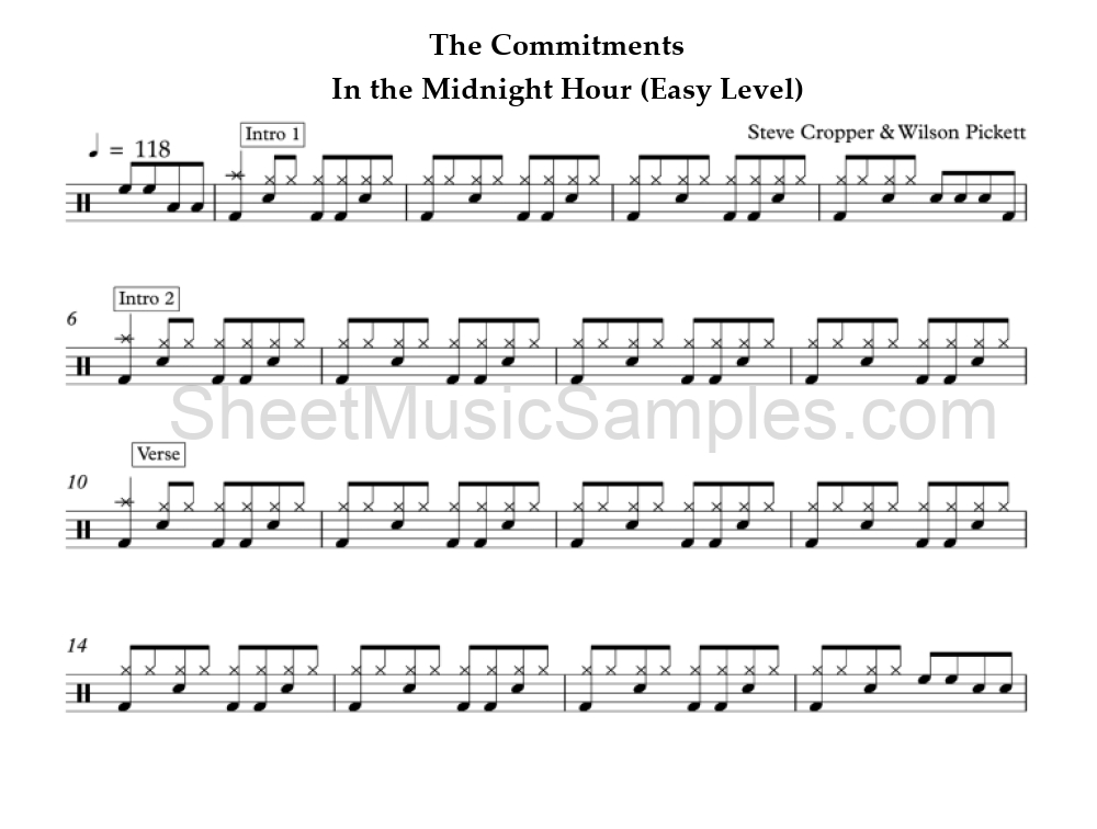 The Commitments - In the Midnight Hour (Easy Level)