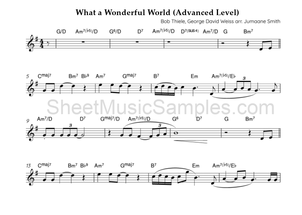 What a Wonderful World (Advanced Level)