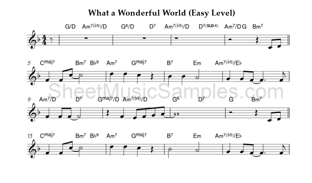 What a Wonderful World (Easy Level)