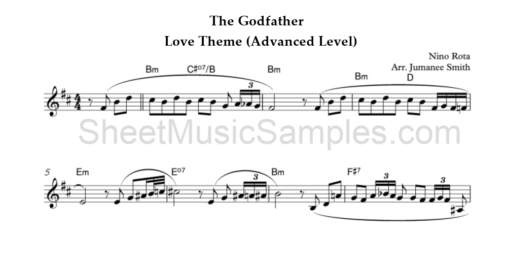 The Godfather - Love Theme (Advanced Level)