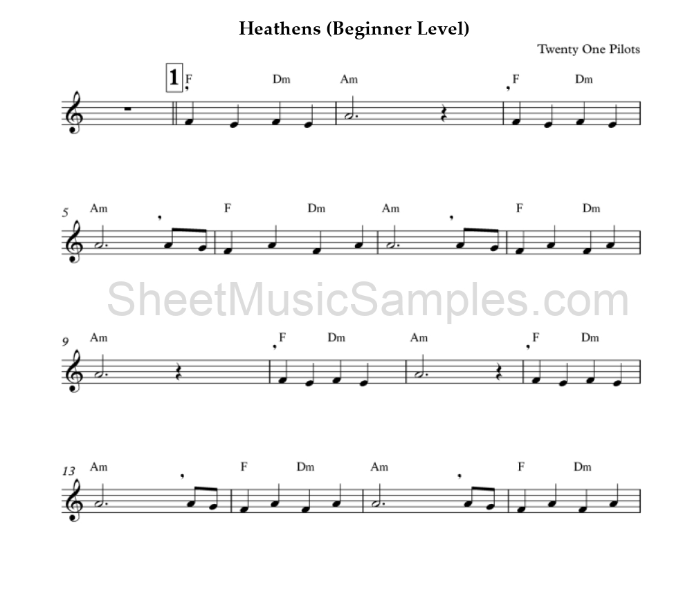 Heathens (Beginner Level)