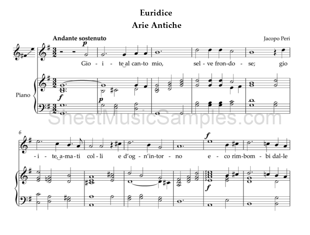 Euridice - Arie Antiche