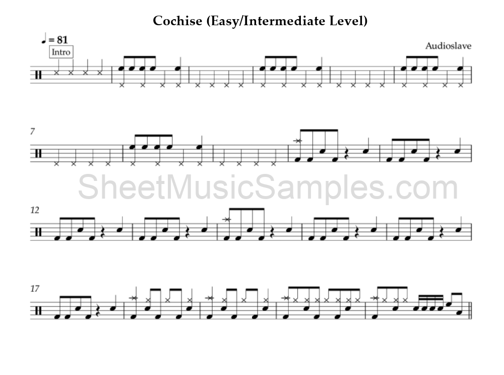 Cochise (Easy/Intermediate Level)