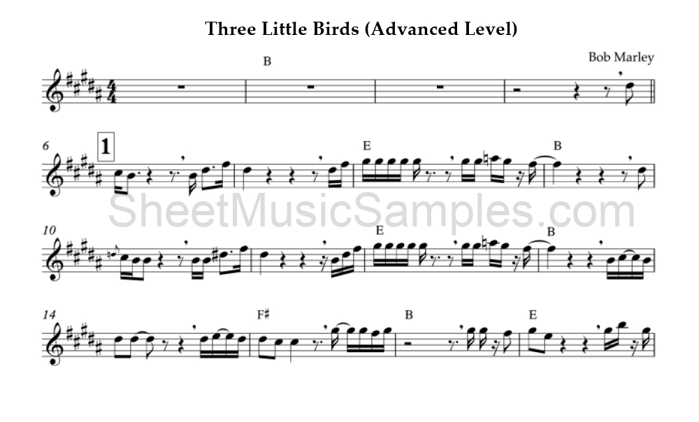 Three Little Birds (Advanced Level)