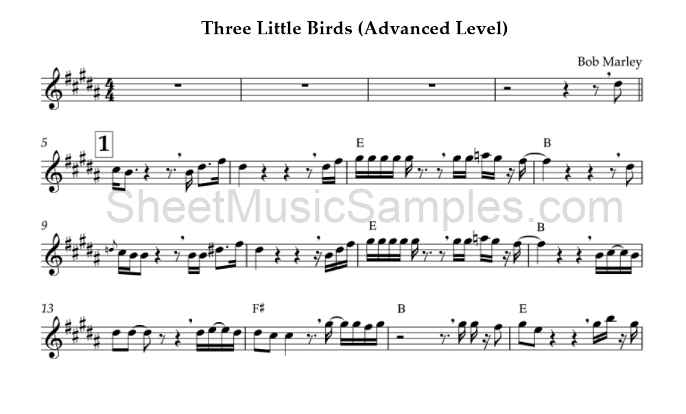 Three Little Birds (Advanced Level)