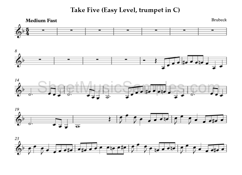 Take Five (Easy Level, trumpet in C)