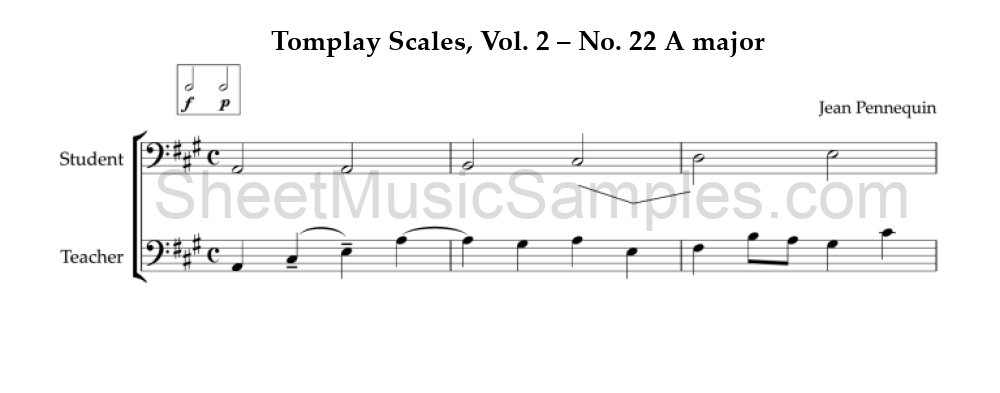 Tomplay Scales, Vol. 2 – No. 22 A major