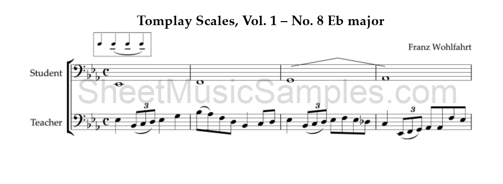 Tomplay Scales, Vol. 1 – No. 8 Eb major