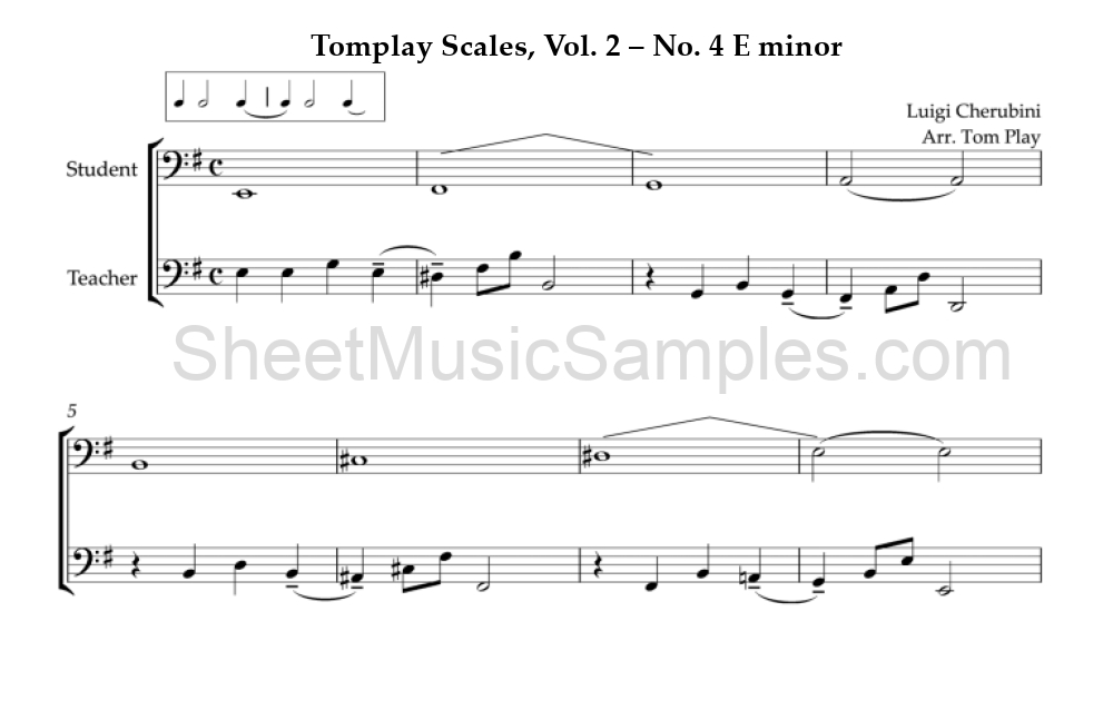 Tomplay Scales, Vol. 2 – No. 4 E minor