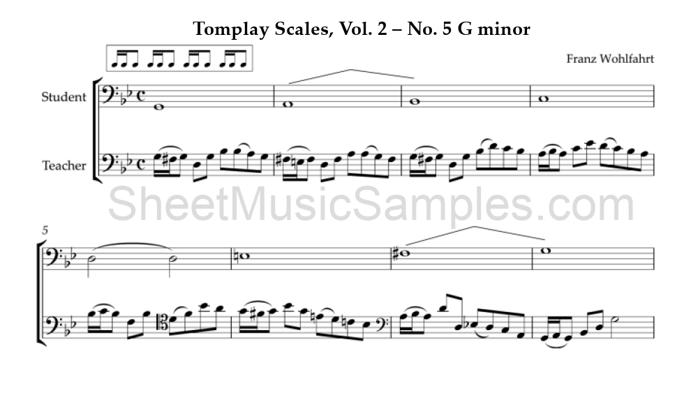 Tomplay Scales, Vol. 2 – No. 5 G minor