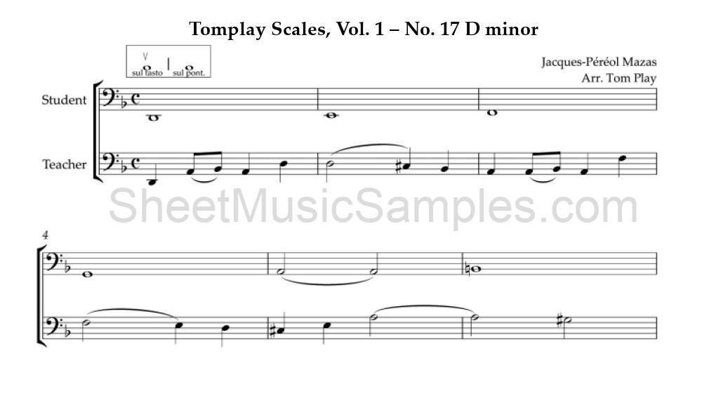 Tomplay Scales, Vol. 1 – No. 17 D minor