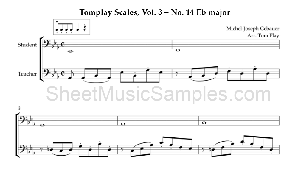 Tomplay Scales, Vol. 3 – No. 14 Eb major