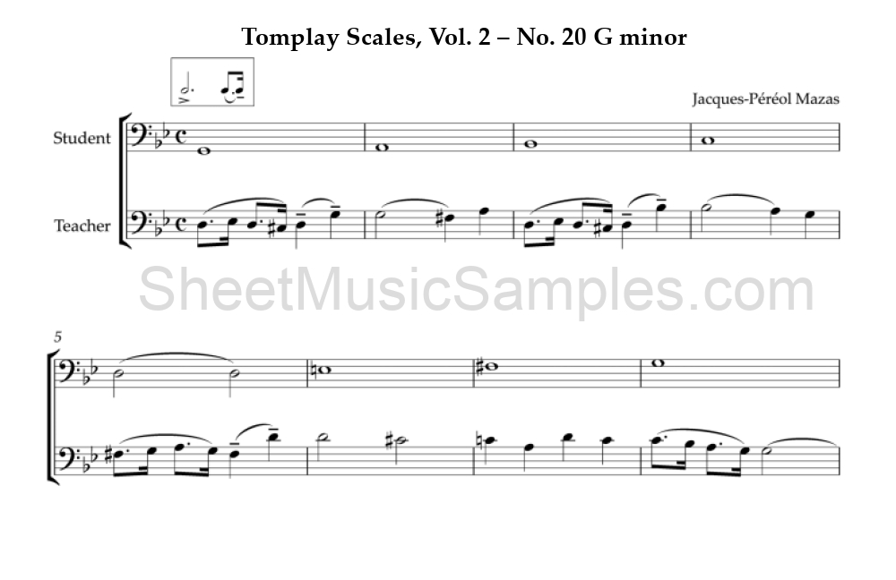 Tomplay Scales, Vol. 2 – No. 20 G minor