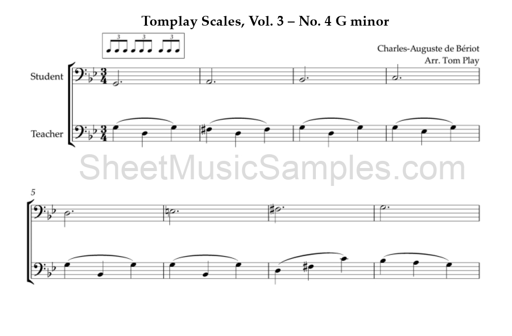 Tomplay Scales, Vol. 3 – No. 4 G minor