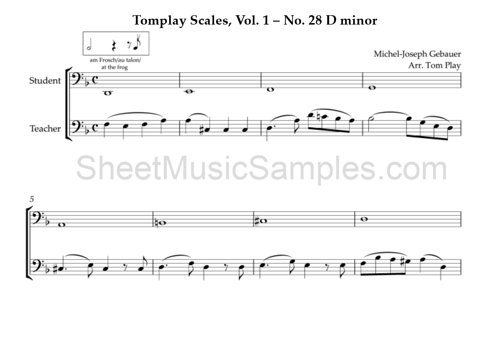 Tomplay Scales, Vol. 1 – No. 28 D minor