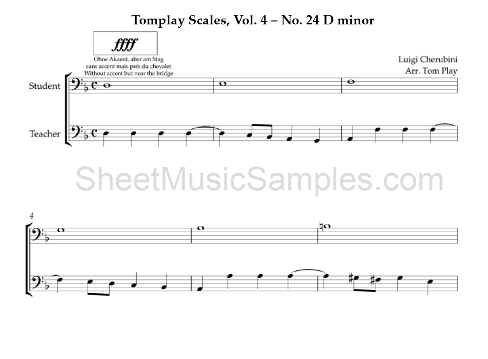 Tomplay Scales, Vol. 4 – No. 24 D minor