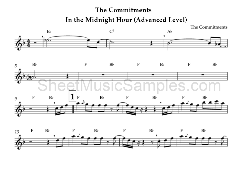 The Commitments - In the Midnight Hour (Advanced Level)