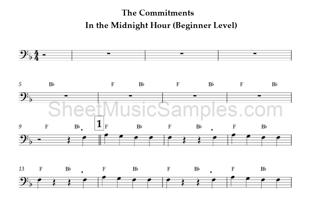 The Commitments - In the Midnight Hour (Beginner Level)