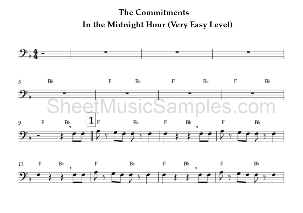 The Commitments - In the Midnight Hour (Very Easy Level)