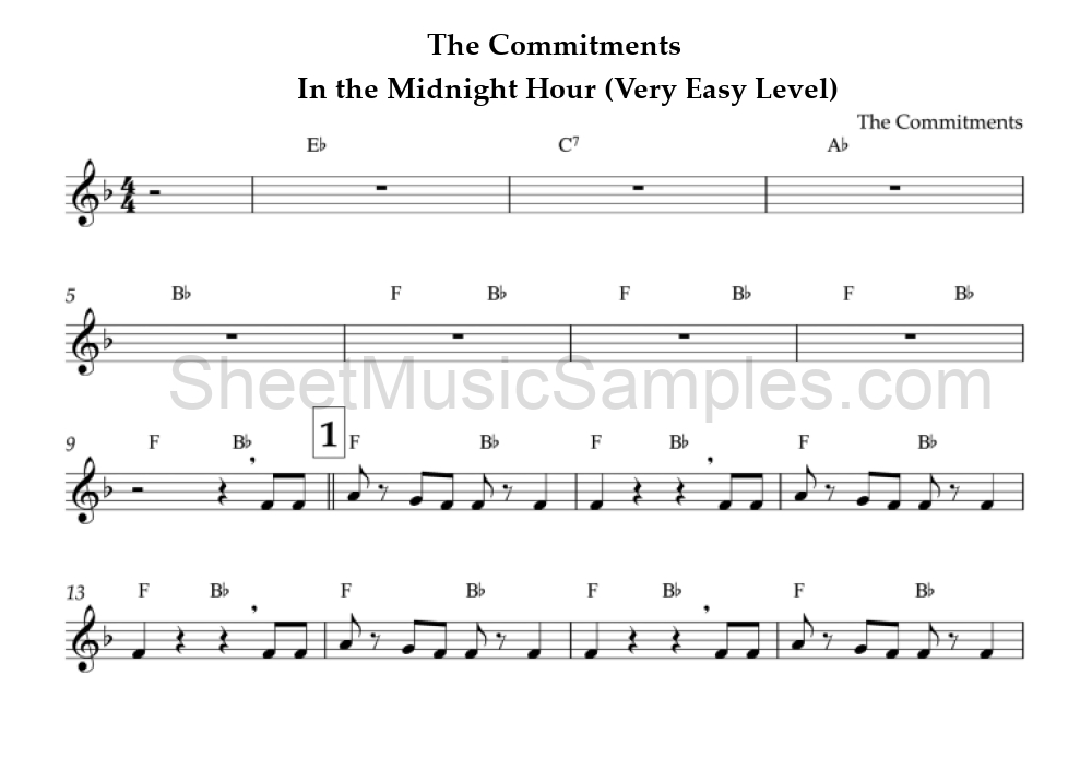 The Commitments - In the Midnight Hour (Very Easy Level)