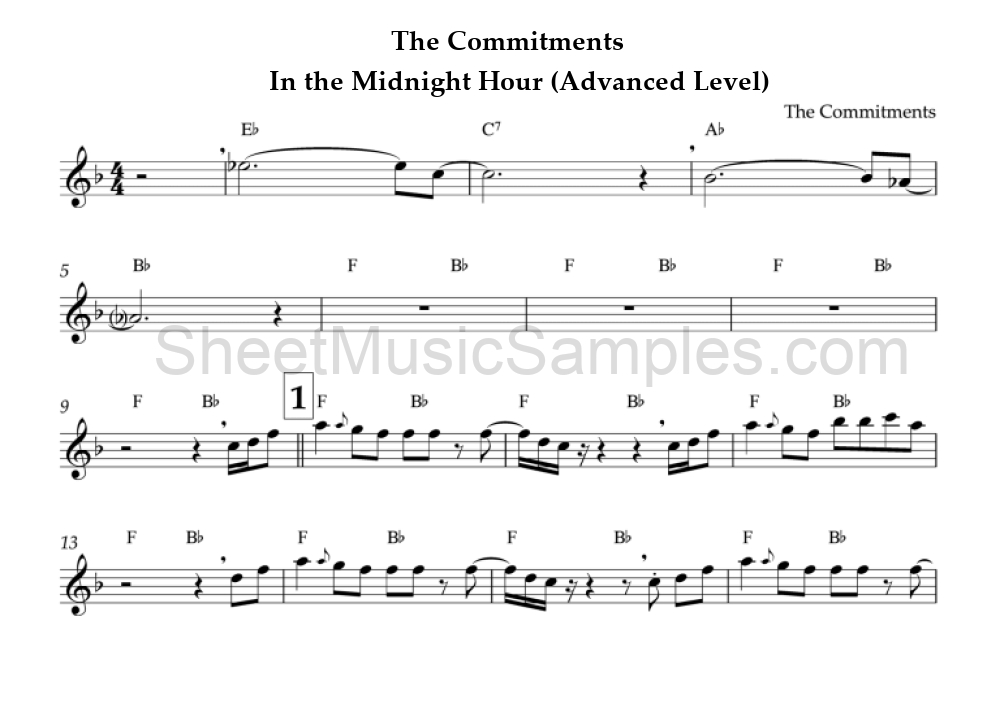 The Commitments - In the Midnight Hour (Advanced Level)