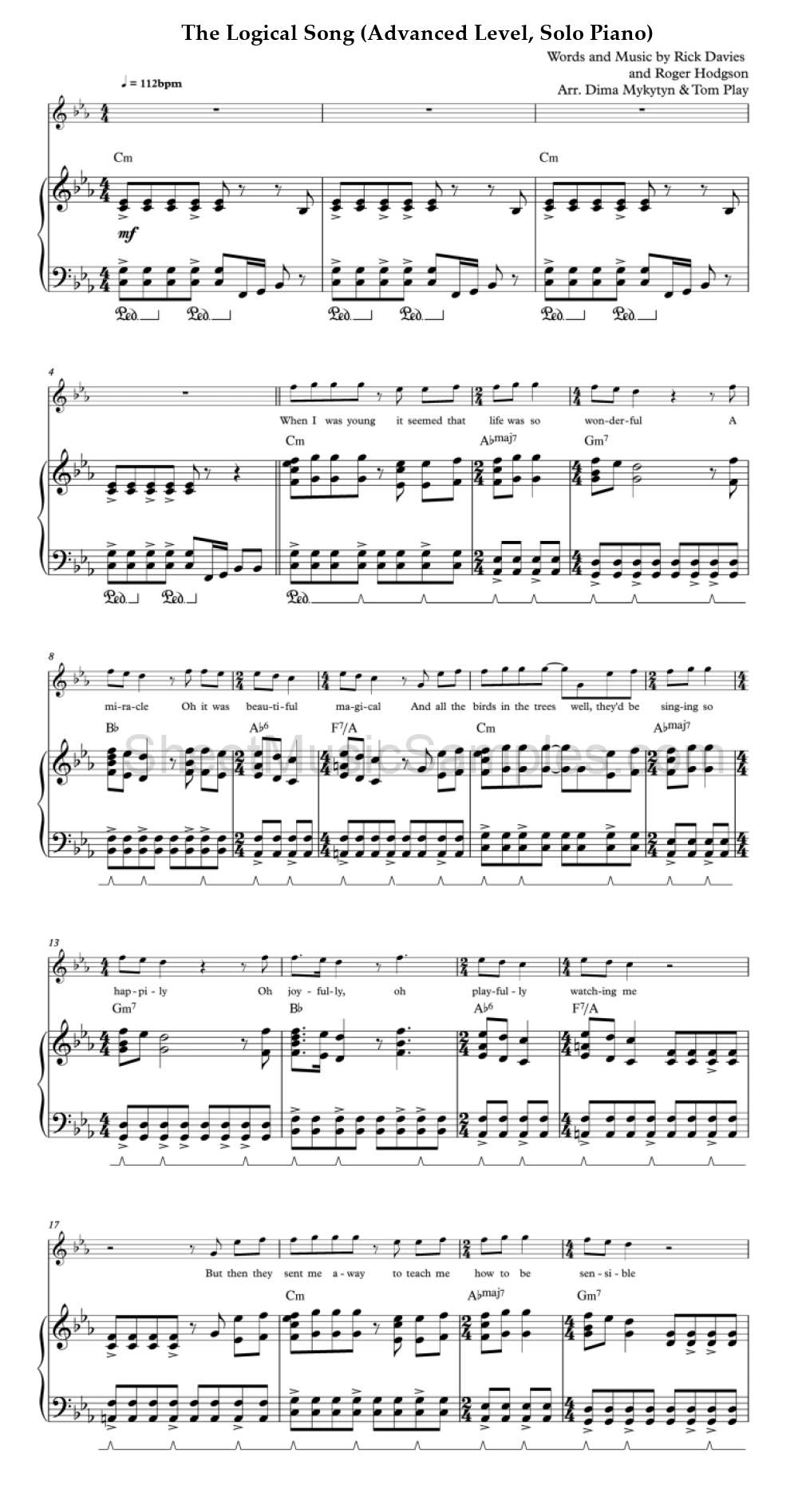 The Logical Song (Advanced Level, Solo Piano)