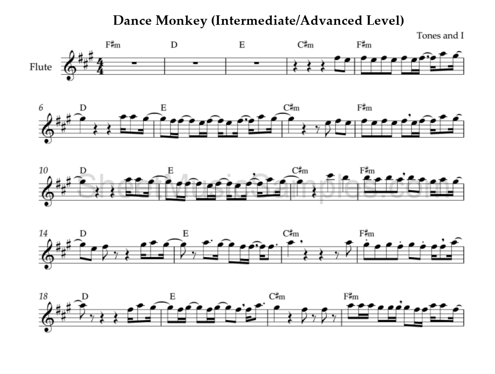 Dance Monkey (Intermediate/Advanced Level)