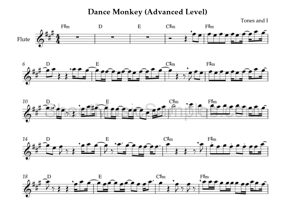 Dance Monkey (Advanced Level)