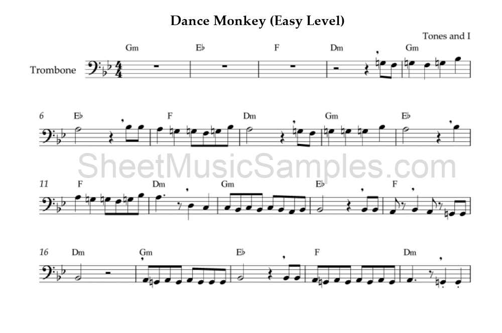 Dance Monkey (Easy Level)