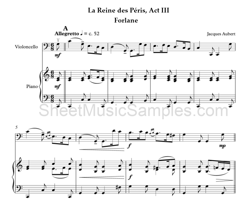 La Reine des Péris, Act III - Forlane