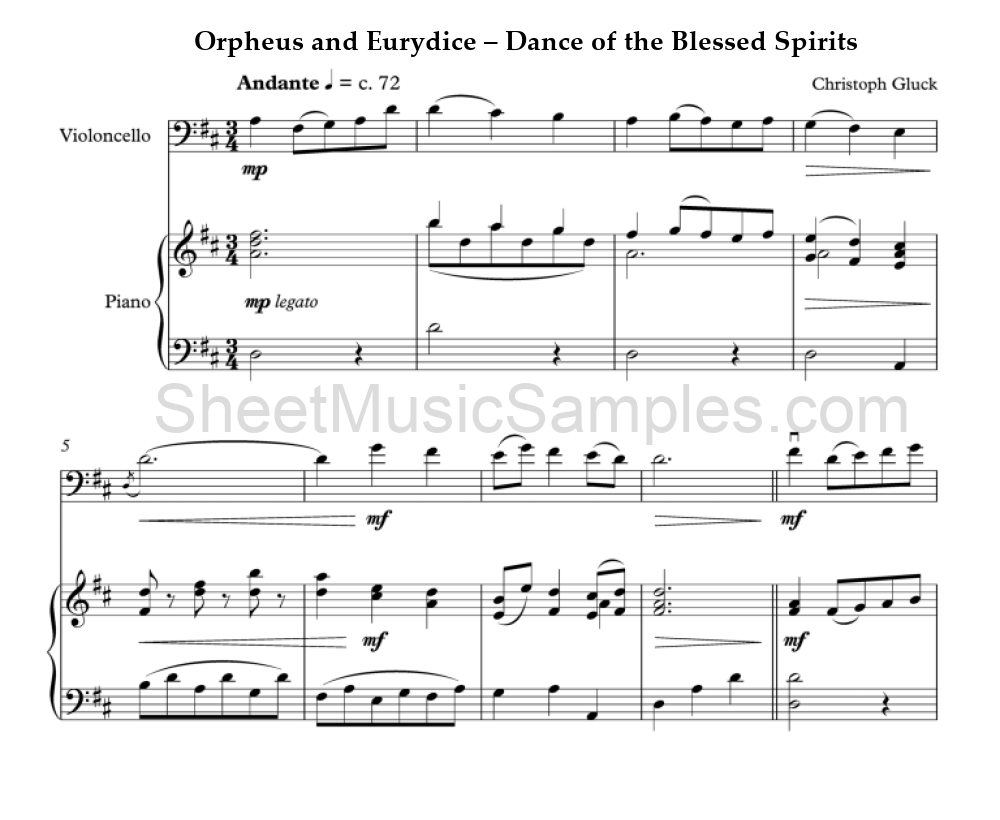 Orpheus and Eurydice – Dance of the Blessed Spirits