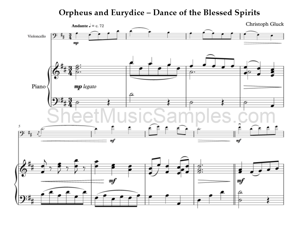 Orpheus and Eurydice – Dance of the Blessed Spirits