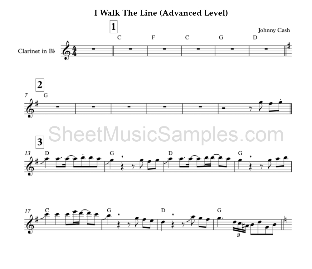 I Walk The Line (Advanced Level)