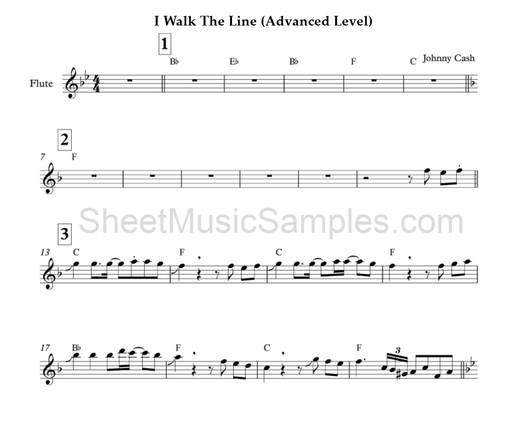 I Walk The Line (Advanced Level)