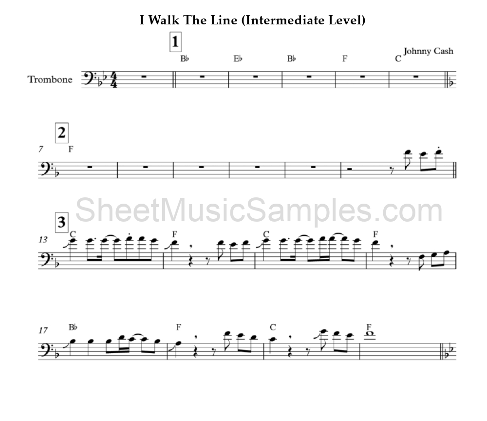 I Walk The Line (Intermediate Level)