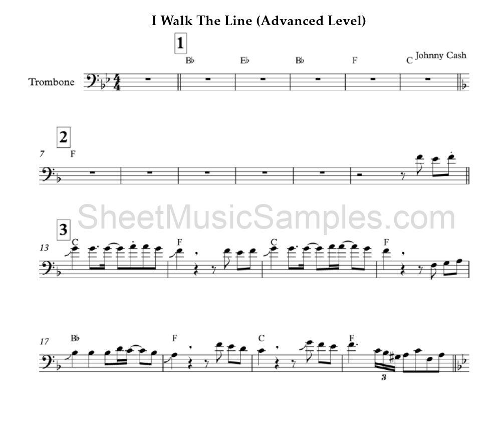 I Walk The Line (Advanced Level)