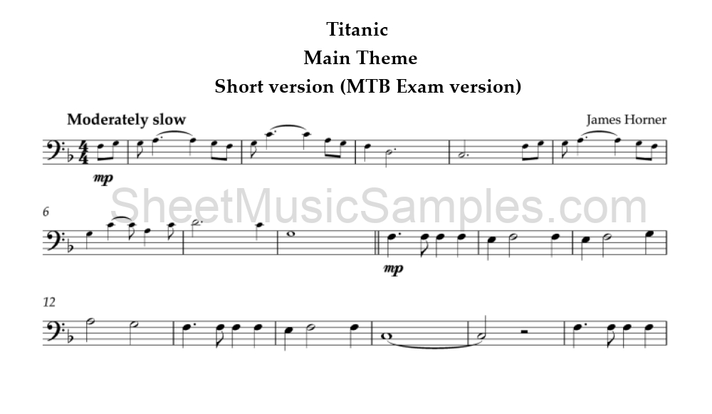 Titanic - Main Theme - Short version (MTB Exam version)